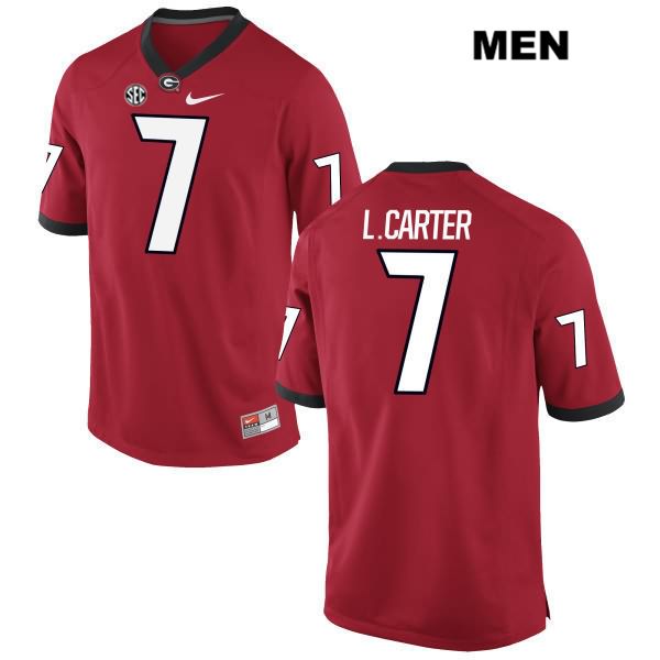 Georgia Bulldogs Men's Lorenzo Carter #7 NCAA Authentic Red Nike Stitched College Football Jersey UHI6256HA